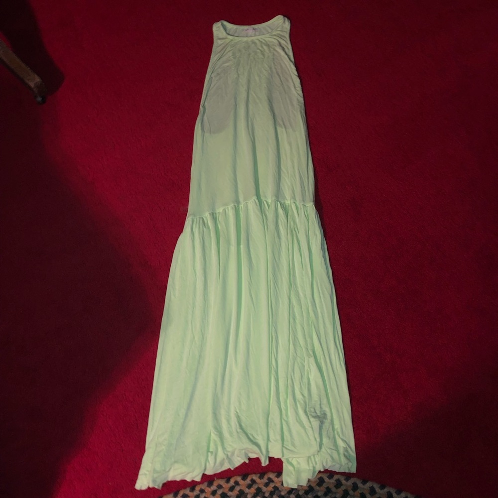 Neon Yellow Silence + Noise Maxi Dress